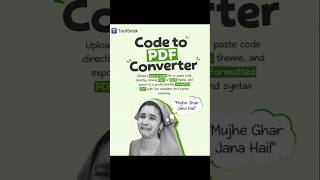 Free Code to PDF Converter Online | Convert Source Code to PDF Instantly | Toolsnak #trending #viral