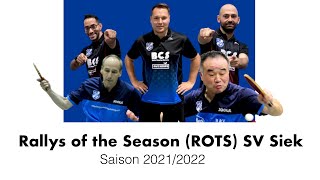 Rallys Of The Season Rots 20212022 Sv Siek Tischtennis