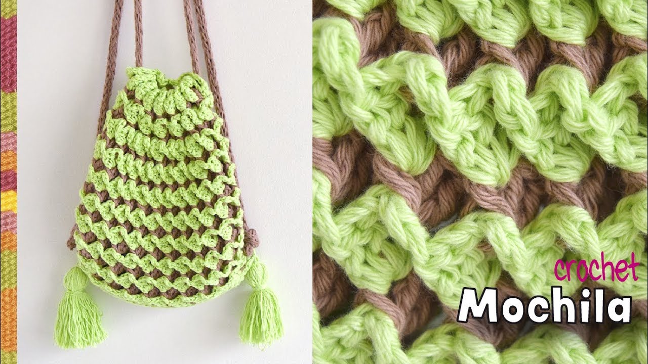 Tejiendo Perú - Bolso y bolsito tejidos a crochet paso a paso