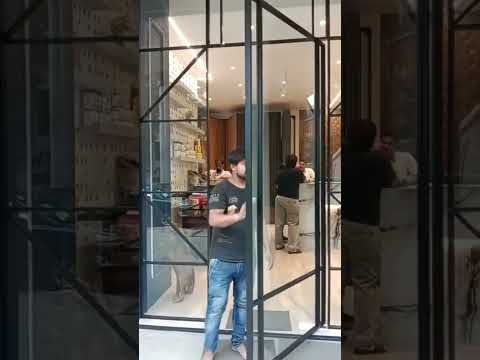 new Glass door design with metal frame/KGF2 #glassdoor #interior #viral #shorts