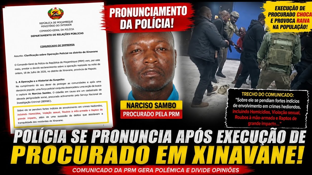 PRM FAZ PRONUNCIAMENTO SOBRE O QUE ACONTECEU EM XINAVANE!