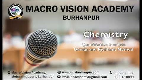 IIT/NEET Chemistry |Quantitative Analysis Dumas and Kjeldahls Meth-Part 1 | Ramu Sir