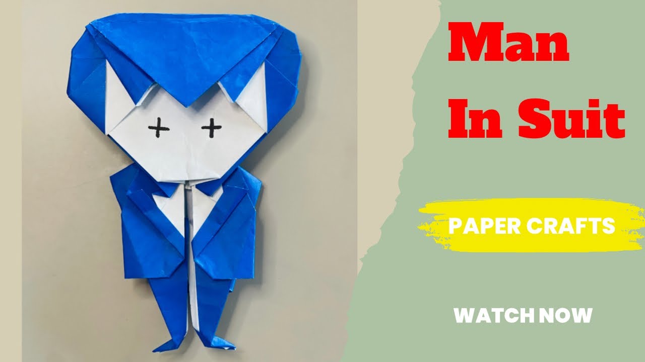 How to make an Origami young man in suit🥰#origami #papercraft # ...