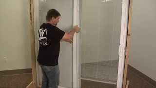 how to reconnect the mini blind magnet for a sliding patio door