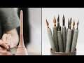 Throwing and Trimming Handmade Pottery Ink Dip Pens (#Shorts)