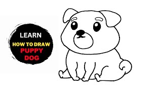 How To Draw A Puppy Dog | Animals Drawing | Drawing Pictures Step By Step