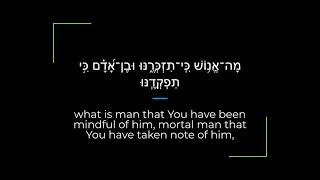 Psalm 8 Zabur/Tehillim Sephardi Hebrew Canting/Recitation with English