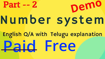 Number system part-2 in telugu|Rs agarwal|aptitude|arithmetic in telugu|RRB|SSC|BANK|All exams|