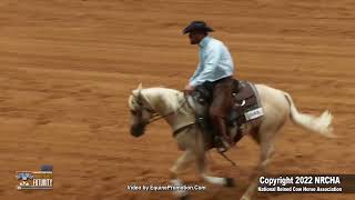 SJR Diamond Fox   Shown by Kelby I Phillips   2022 NRCHA SBF Open Rein Work Prelims