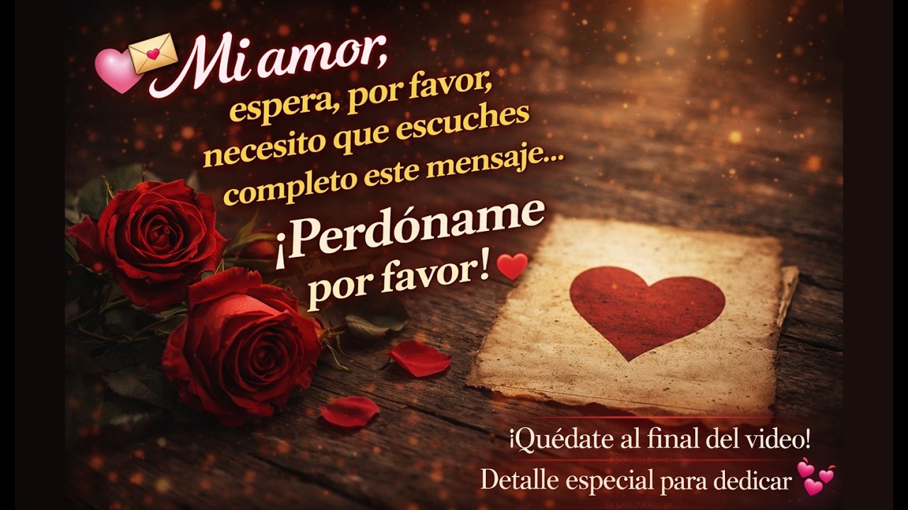 🥺 Amor… espera: léeme completo, perdóname por favor 💌