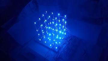 4x4x4 LED Cube in ATmega32 Using Sonar Sensor(HC-SR04) and Push Buttons
