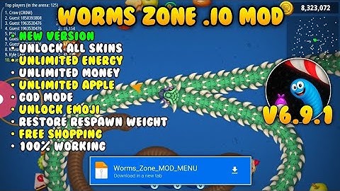 ⚡ Worm Zone.io MOD Menu Hack Download | God Mode + No Death!🐍