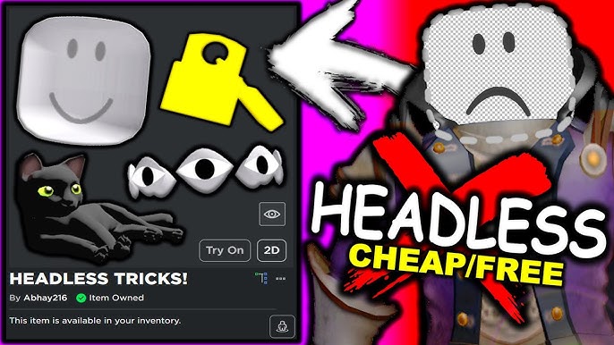 THE BEST FAKE HEADLESS HEAD AVATAR TRICKS! CHEAP! (ROBLOX) 