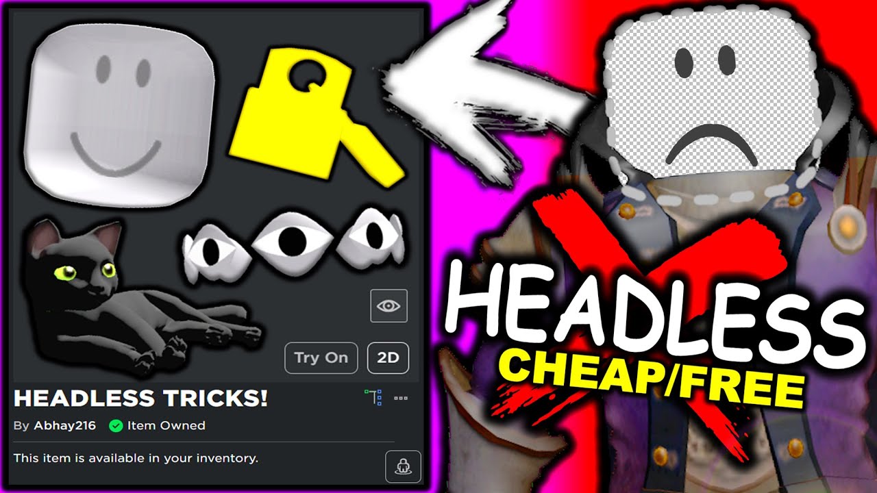 I Tried Every Cheap/FREE Headless Trick & Found The Best One! (ROBLOX  Headless Avatar Tricks) 