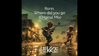 Ronn Where did you go Original Mix