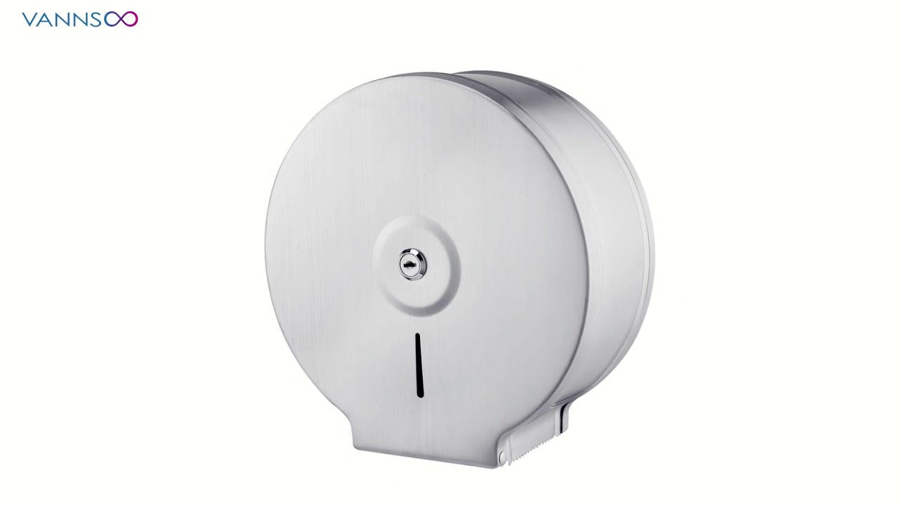 Jumbo roll toilet paper dispenser