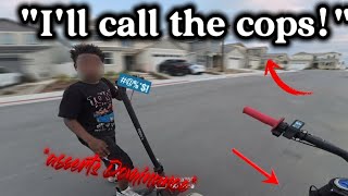 Kid Asserts Dominance on E Scooter Kids on Heavily Modified E Ride Pro! (Wheeile practice video!)