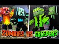 THE ZOMBIES VS CREEPERS MONTAGE! (MINECRAFT SONG)