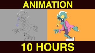 Zombie 2D Animation Process (10 HOURS)