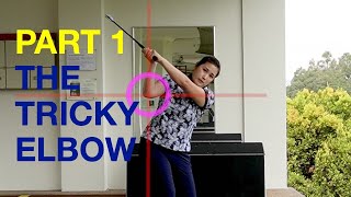 PART 1 Position of Right Arm in Backswing - Golf with Michele Low