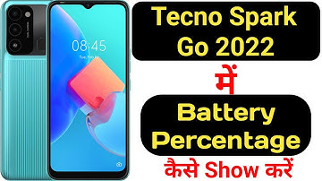 How to enable battery percentage in Tecno Spark Go 2022 || Tecno Spark Go 2022 battery percentage ||