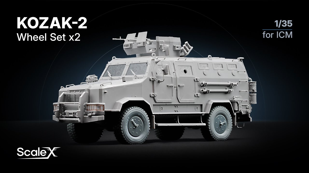 Набір деформованих коліс 1/35 для Козак-2 (ICM) Scale X WM 35006S