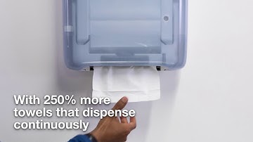 With 250% more towels that dispense continuously - Bring on the crowds with Tork PeakServe™