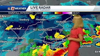 Damaging storms with heavy winds, hail and lots of lightning possible Tuesday night