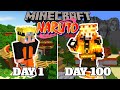 I Survived Naruto Minecraft For 100 DAYS... This is What Happened