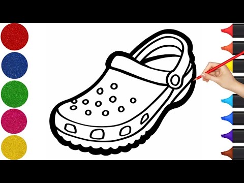 How to Draw Crocs Shoes | Easy Step-by-Step Tutorial - YouTube
