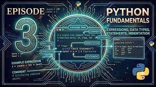 Python Fundamentals: Data Types, Expressions, & Indentation | Episode 3