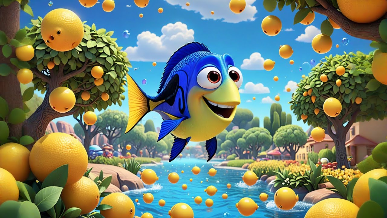 Fish Swam in a Lemon Lake 🐟🍋 | Learn Animal Names & Fun Kids Adventure