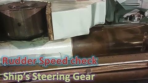 Steering Gear – Rudder Angle Speed Check (Response Test)