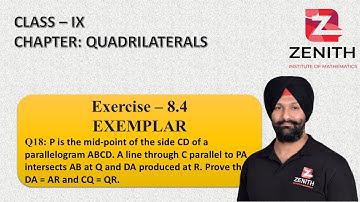 P is the mid-point of the side CD of a parallelogram ABCD. A line through C parallel to.....Q18Ex8.4