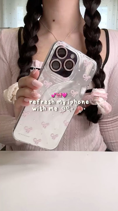 Iphone refresh with me🎀 #shorts #iphone #phonecase #asmr #wonyoungism #aesthetic shein code: XNWE4