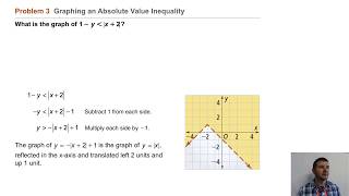Algebra 2 2-8 Two-Variable Inequalities: Problem 3 - Graphing an Absolute Value Inequality