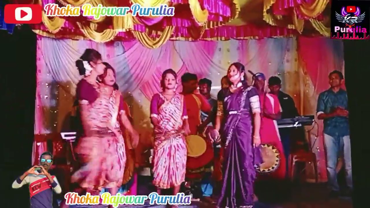 পাহাড়ের বনে মাঝে কুইলি ও চড়ুই ডাকে। Jhumar stage program 