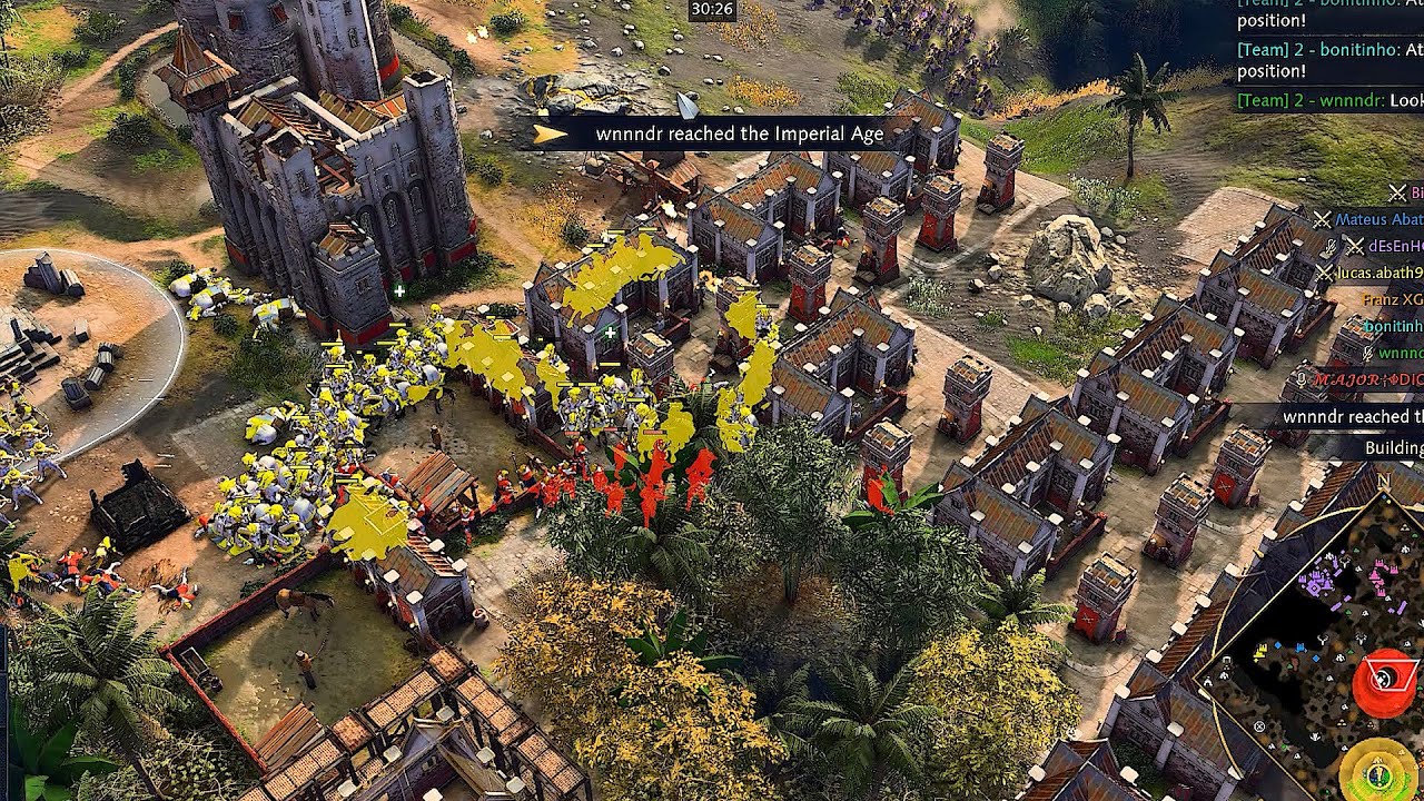 Age of Empires IV - MULTIPLAYER MATCH  200 POP STANDARD GAMEPLAY 4V4