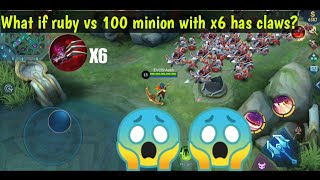 Ruby vs 100 minion (with 6 has claws) Can ruby survive ❓❓