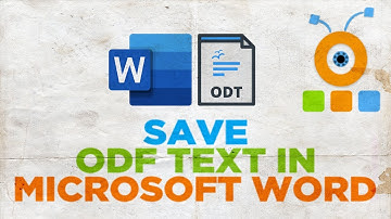 How to Save ODF File OpenDocument in Word 2021