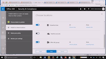 Data Governance: creating labels and publishing retention action to SharePoint