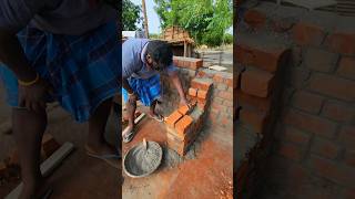Excellent! Sill level brick work process#design#shorts