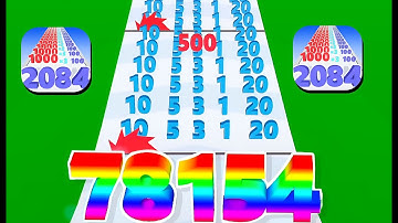 Number Run 3D : Merge Master game in MAX LEVEL ( Math games, ASMR ) PART - 02