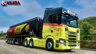 Truckers of Europe 3 | Rainy Shell Tanker Delivery with Scania S