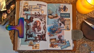 ASMR | Journal With Me | Cozy Scrapbooking | Sound of Rain | Journaling | No Talking