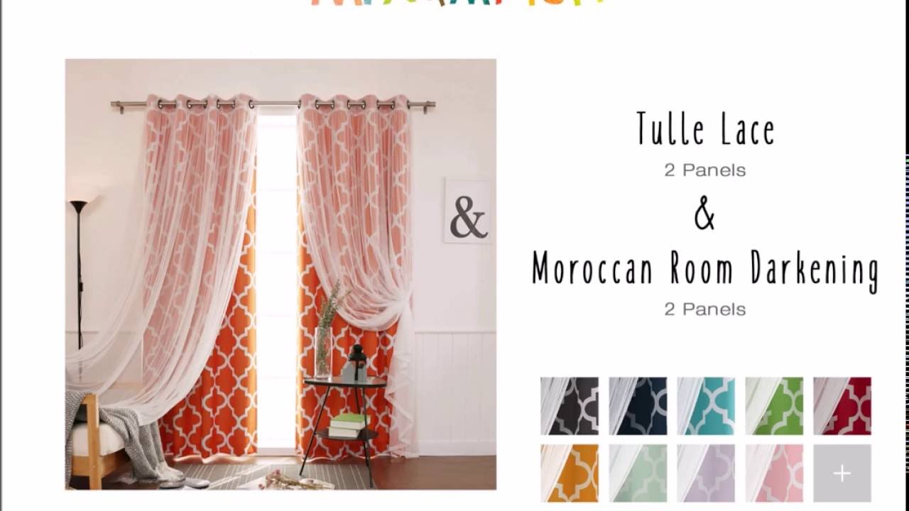 Best Home Fashion Mix And Match Curtains Tulle Lace Moroccan
