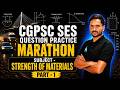 CGPSC SES || QUESTION PRACTICE || MARATHON || SUBJ -STRENGTH OF MATERIALS PART-13 || by Jay sir