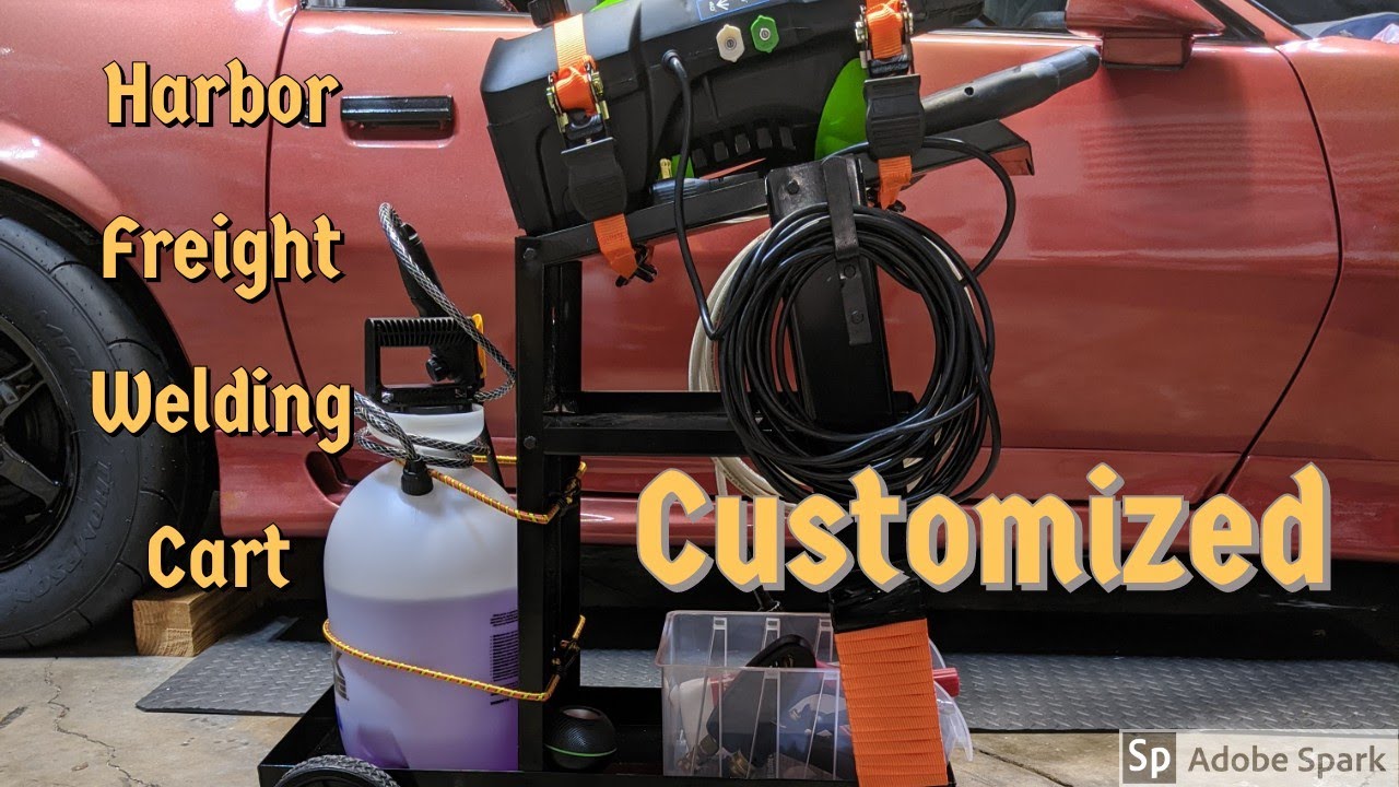 Harbor Freight Welding Cart Customized to my Needs in Auto Detailing