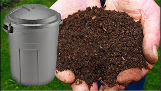 How to use a trash can to make a compost bin?
