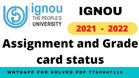 How to Check MSC ENVIRONMENTAL science IGNOU assignments Number  and Grade card  Jan 2022.